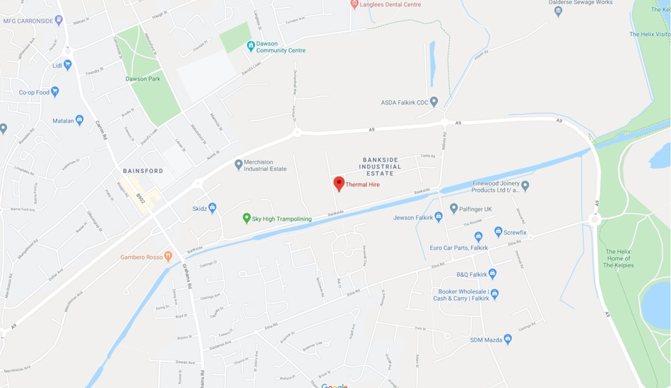 Map of THERMAL HIRE FALKIRK