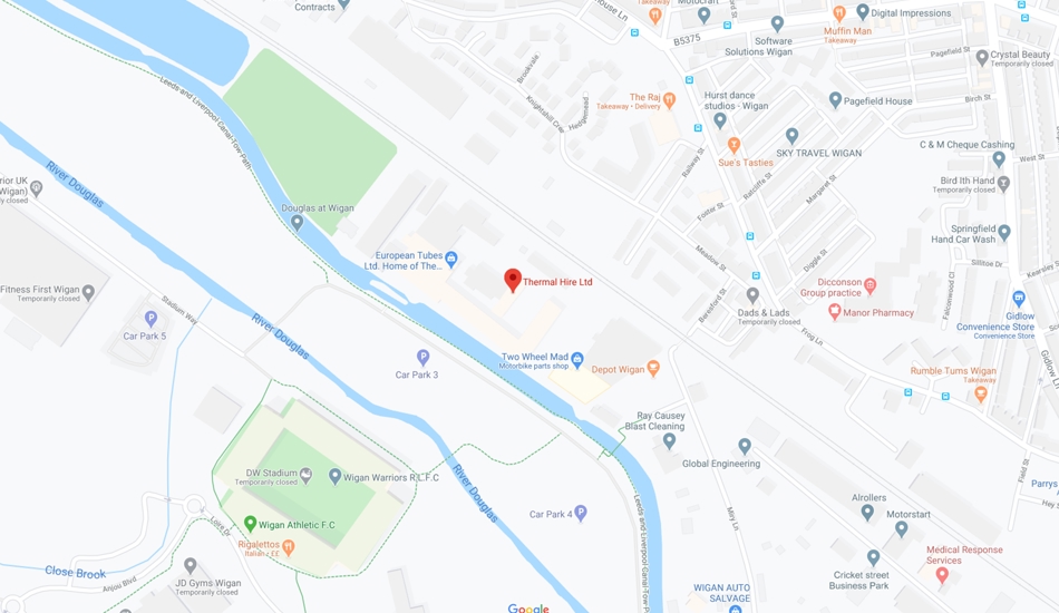Map of THERMAL HIRE WIGAN