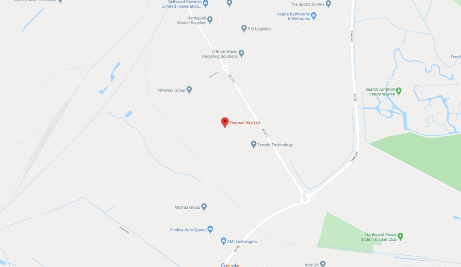 Map of THERMAL HIRE HARTLEPOOL